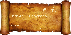 Arató Alexandra névjegykártya