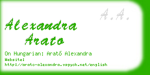 alexandra arato business card